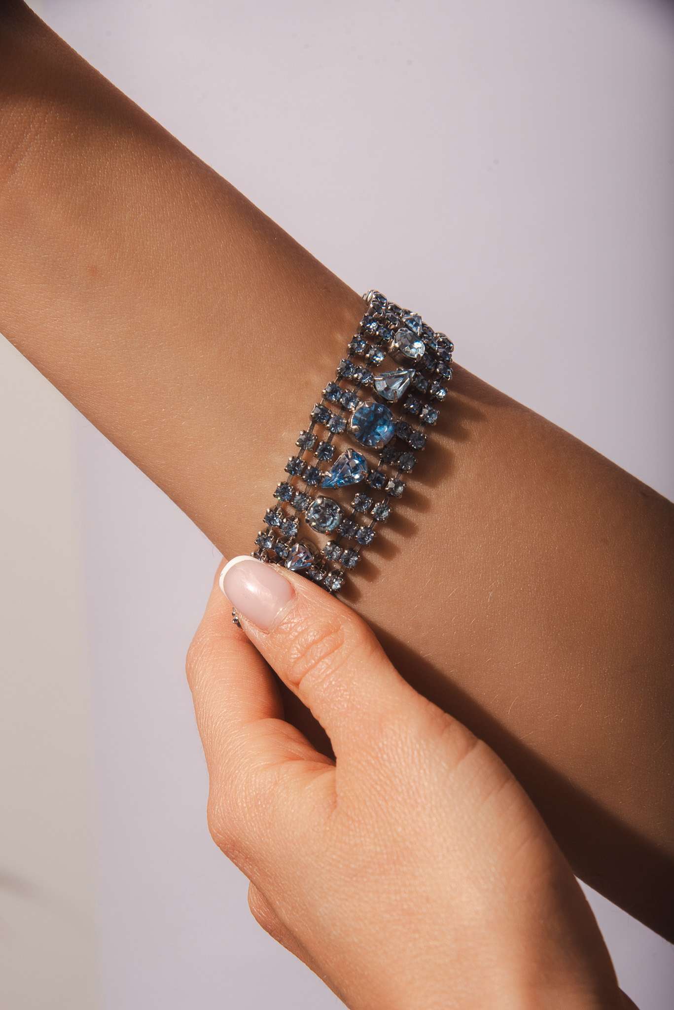 Blue deals rhinestone bracelet