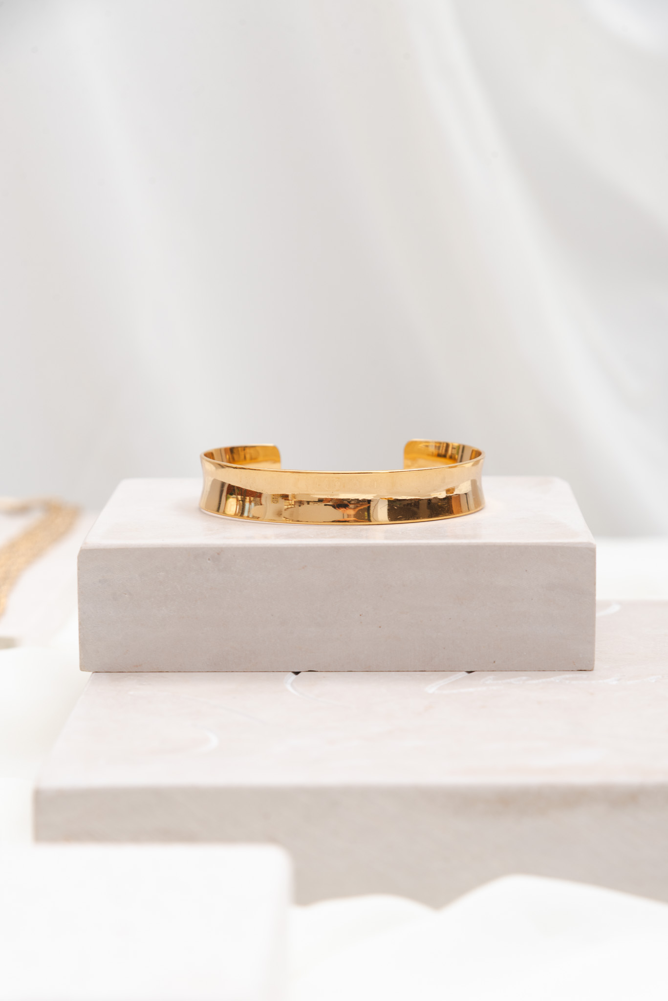 Ashley Bridget Wide Gold Cuff
