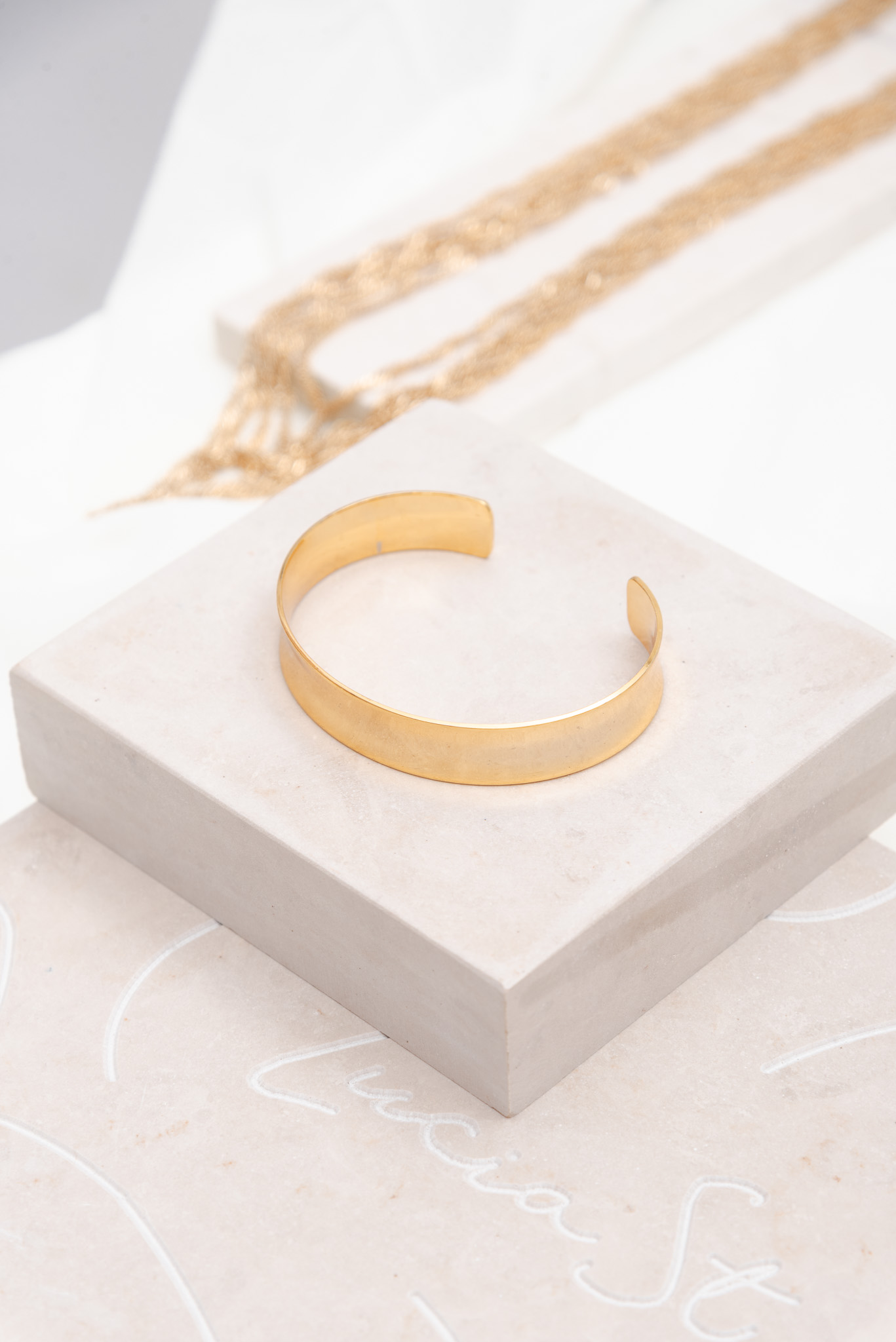 Ashley Bridget Wide Gold Cuff - Image 2
