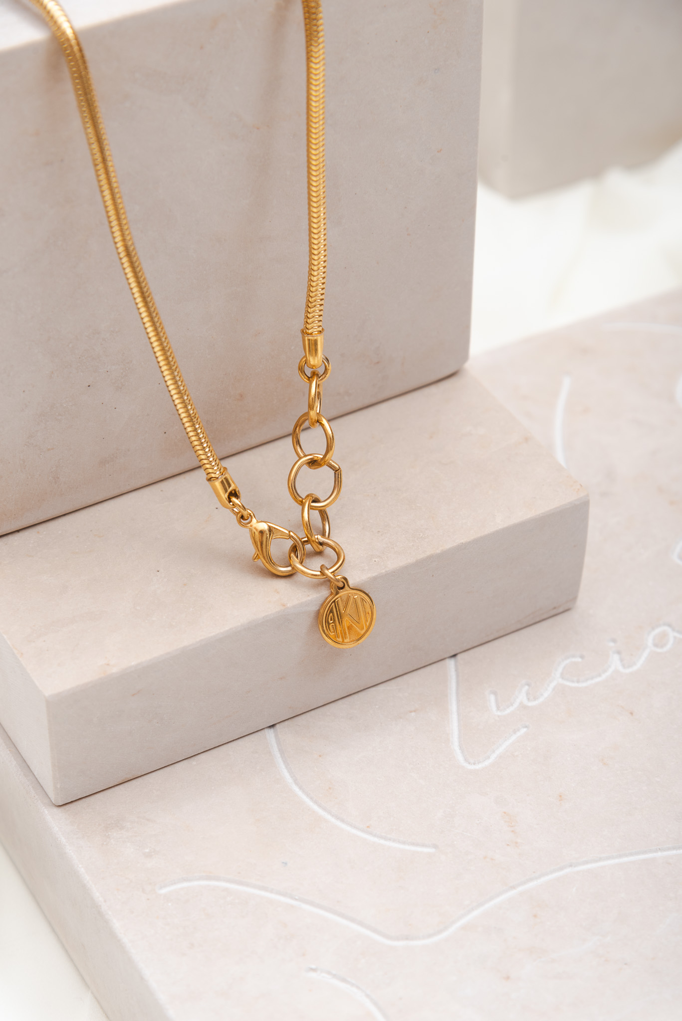 Vintage ANNE KLEIN Gold Tone Pendant Necklace - Image 4