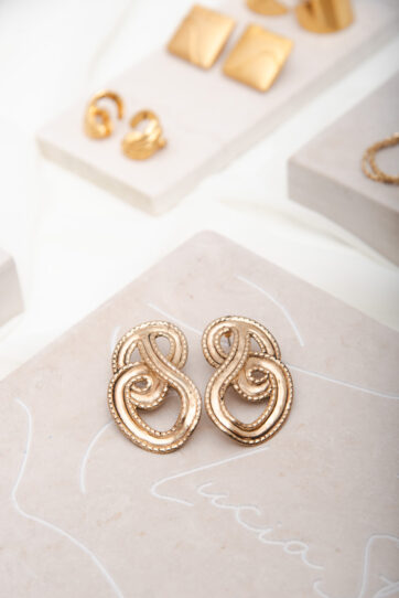 Retro Large Bronze Earrings