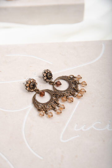 Sweet Brown Vintage Earrings