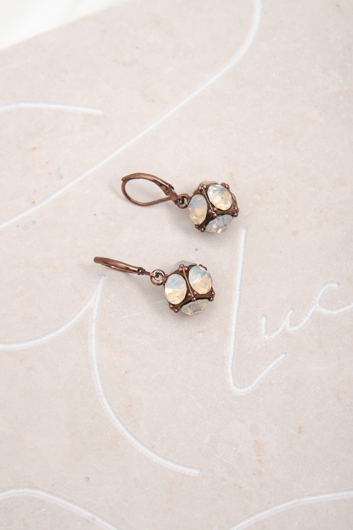 Bronze Earrings Mermaid Rhinestones - Image 4